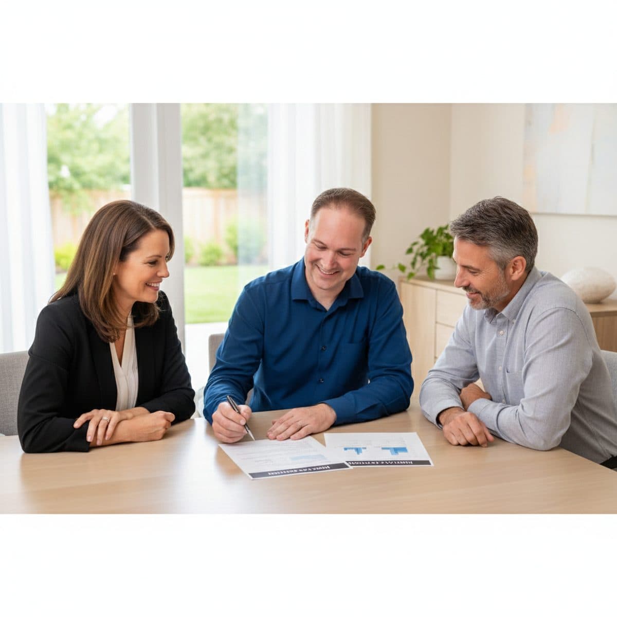 Reviewing a comparative market analysis with sellers